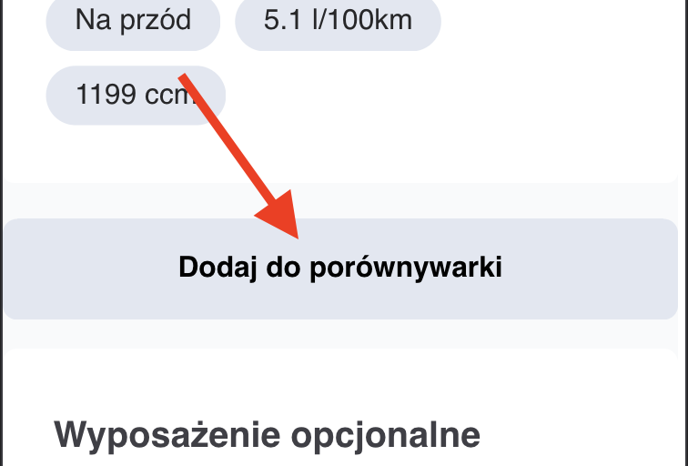 Dodaj do porównywarki z listy